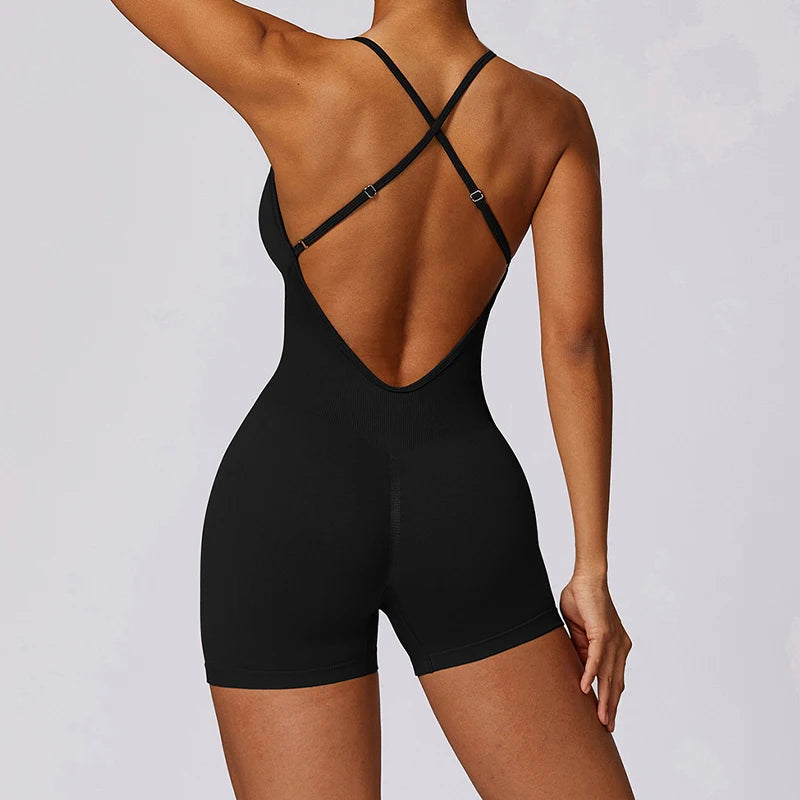 Fitness Overalls Short Workout Rompers