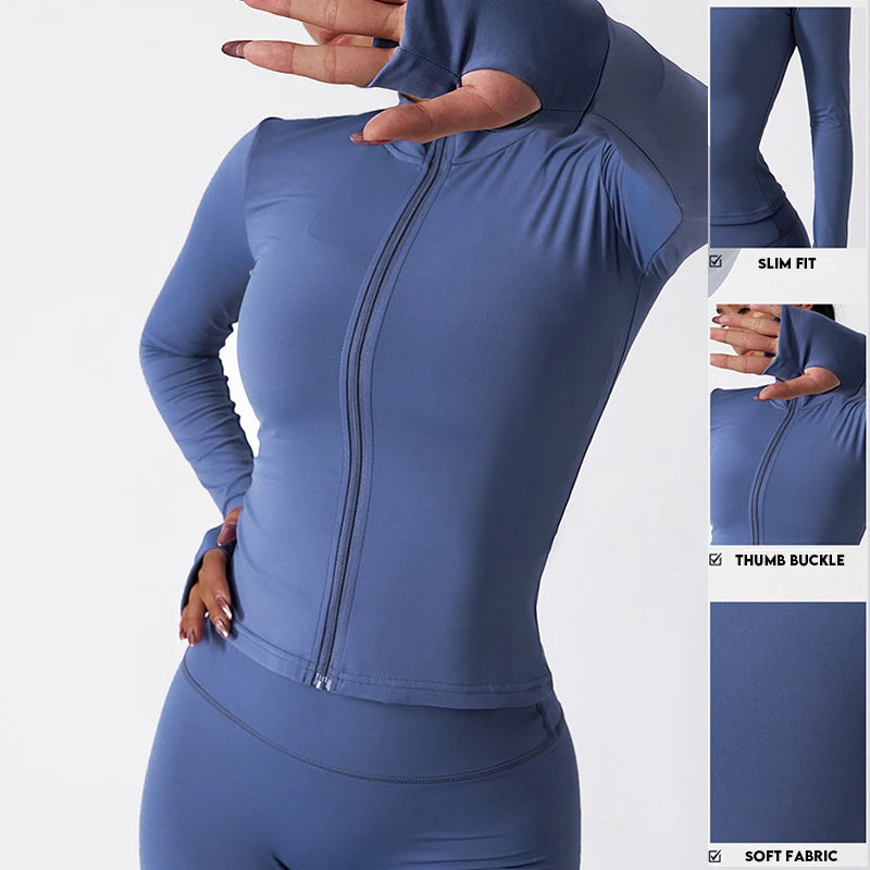 Elasticity Zipper Running Jacket